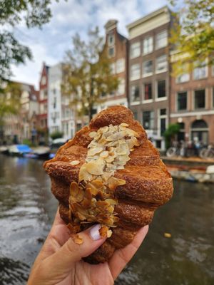 gigantic almond croissant😋 at Margo's Amsterdam - Jordaan in Amsterdam