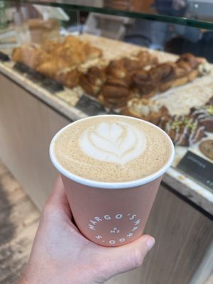 Jasmine tahini latte with pea milk   at Margo's Amsterdam - Jordaan in Amsterdam