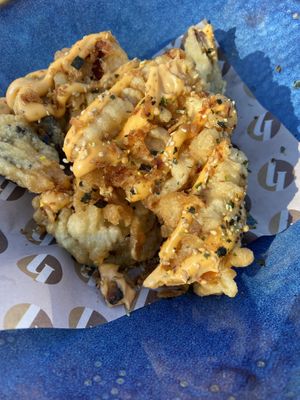 Japanse groenten tempura
met kimchi mayonaise at Het Hart in Vlaardingen