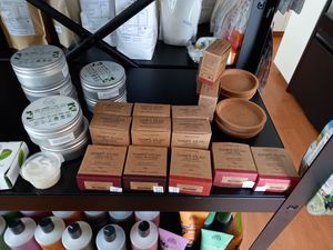 Vegan cosmetics by Mind the trash, Urtekran, Alphanova, A minha Casinha (handmade) and much more😄 at Veggie Mercearia & Cafetaria in Povoa De Varzim