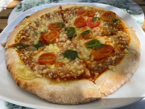 Frozen pizza but they’ll bake it for you😄 at Veggie Mercearia & Cafetaria in Povoa De Varzim