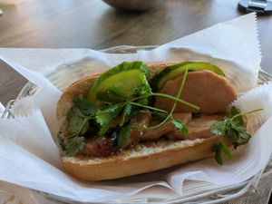 Vegan ham banh mi at Saigon Noodle Bar in West Chester