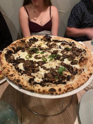 Mushroom truffle pizza  at Northbeach Pavilion in Wollongong