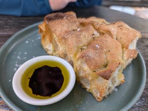 Foccasia and oil at Treehouse On Belongil in Byron Bay