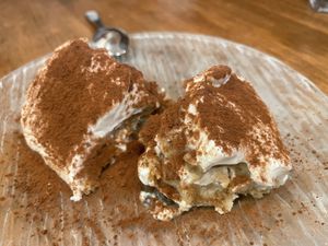 Tiramisu  at Unique (V) Pizzeria SUKHASANA in Osaka