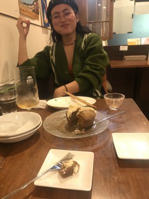 This muffin sort of thing for dessert was yum as.  at Unique (V) Pizzeria SUKHASANA in Osaka