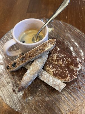 Tiramisu (deconstructed!)  at Unique (V) Pizzeria SUKHASANA in Osaka