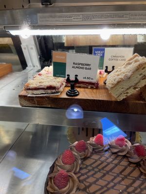 vegan option in the bakery display case  #Veganuary at Lazy Acres Natural Market in San Diego
