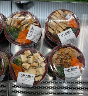 tofu teriyaki bowls   at Lazy Acres Natural Market in San Diego