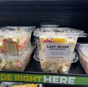 veg potato salad!   at Lazy Acres Natural Market in San Diego