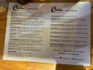 Menu a at Chalkys Espresso Bar in Fremantle