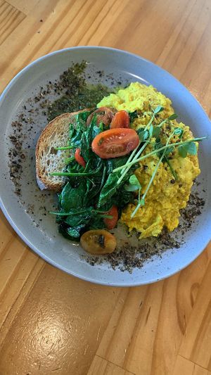 tofu scramble   at Chalkys Espresso Bar in Fremantle