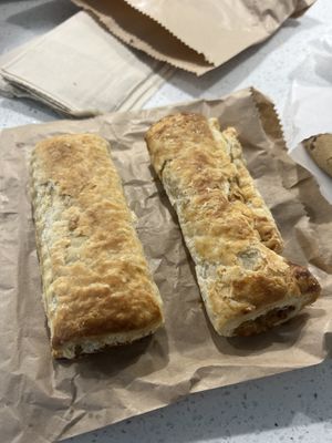 Vegan sausage rolls  at Hopper & Bean - Winchmore Hill in North London