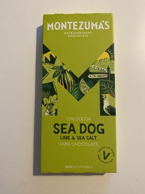 Lime & sea salt dark chocolate bar  at Refill At The Grange in North London