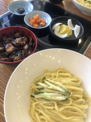 Gan Jajiang with side dishes   at Chinatown - 서귀포 차이나타운 in Seogwipo