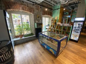 The organic/vegan shop located inside the restaurant   at Vegan Oasis in Tallinn