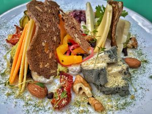 Small cheese platter   at Vegan Oasis in Tallinn