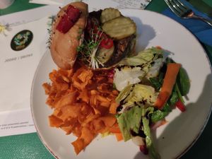 Vegan Burger at Vegan Oasis in Tallinn