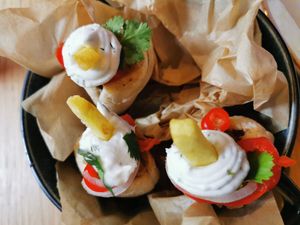 gyros starter at Vegan Oasis in Tallinn