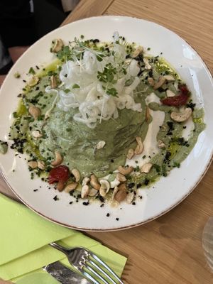 Avocado Pesto Pasta  at Vegan Oasis in Tallinn