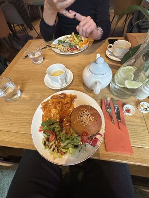 Burger was stone cold but nice   at Vegan Oasis in Tallinn