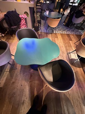 Man I hate these tables   at Vegan Oasis in Tallinn