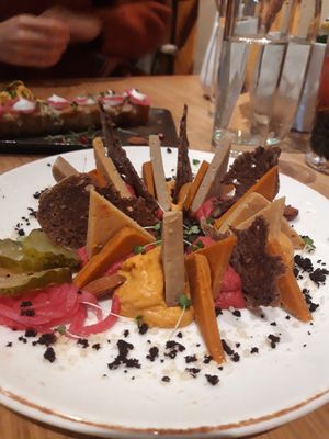 Cheese platter at Vegan Oasis in Tallinn