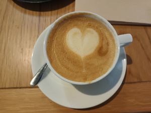 Cappuccino at Vegan Oasis in Tallinn