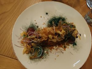 Aubergine main at Vegan Oasis in Tallinn