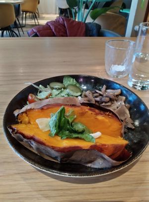 Lunch daily special at Vegan Oasis in Tallinn