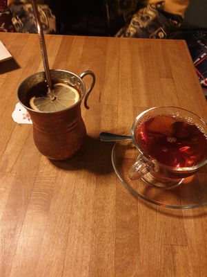 Lemonade and black tea at Aftab Persian Streetfood in Berlin