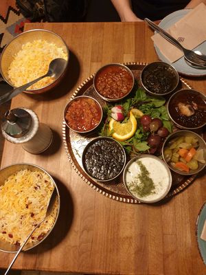 Plus two rice bowls (included) at Aftab Persian Streetfood in Berlin