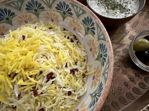 rice bowl  at Aftab Persian Streetfood in Berlin