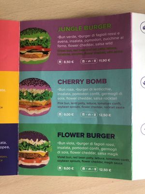 Menu  at Flower Burger - Corso Garibaldi in Milan
