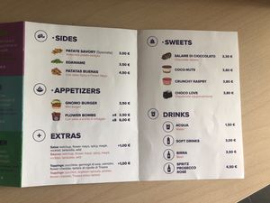 Menu  at Flower Burger - Corso Garibaldi in Milan