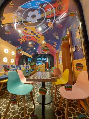 Very cute design :) at Flower Burger - Corso Garibaldi in Milan