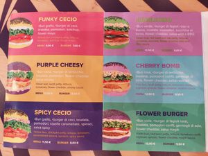 Main burgers to choose froc at Flower Burger - Corso Garibaldi in Milan