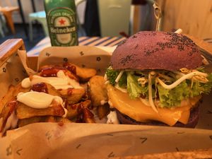   at Flower Burger in Amsterdam