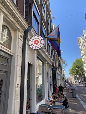 Outside   at Flower Burger in Amsterdam
