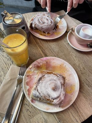 Vegan cinnamon buns  at Room and Rumours Coffee in Edinburgh