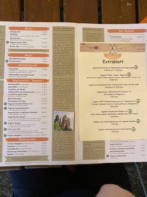 Vegane und Vegetarische Gerichte auf der Karte  at Gaststätte Zur Turnhalle in Limburg