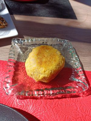 Presentació original d'un rissoto bonissim at La Vermuteria in Solsona