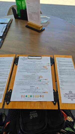 Menu at La Vermuteria in Solsona