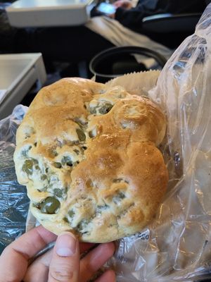 Olivenforcaccia at Bäckerei Grandi in Bolzano