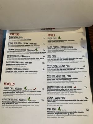 menu💚  at Chilli Fusion Streetfood in Porec