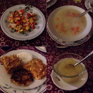 The set menu for s/ 10. Small starter, soup, main, and desert. at Mandala in Arequipa