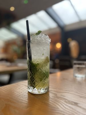 Elderflower mocktail   at Dabbawal in Newcastle Upon Tyne