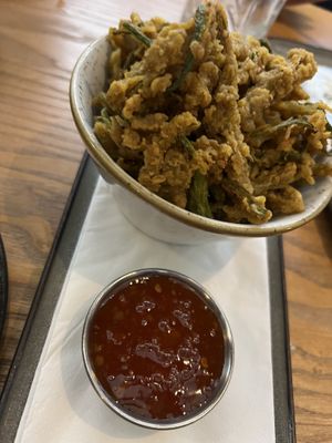 Okra and lentils  at Dabbawal in Newcastle Upon Tyne