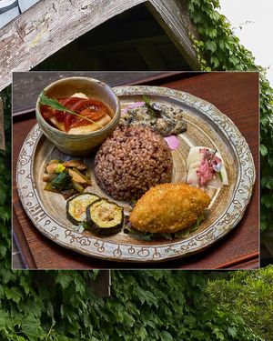 Lunch plate - Macrobiotic at Rice Terrace Cafe in Isumi