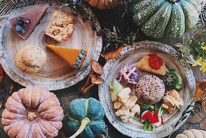 Today’s Lunch Plate and Daily dessert at Rice Terrace Cafe in Isumi